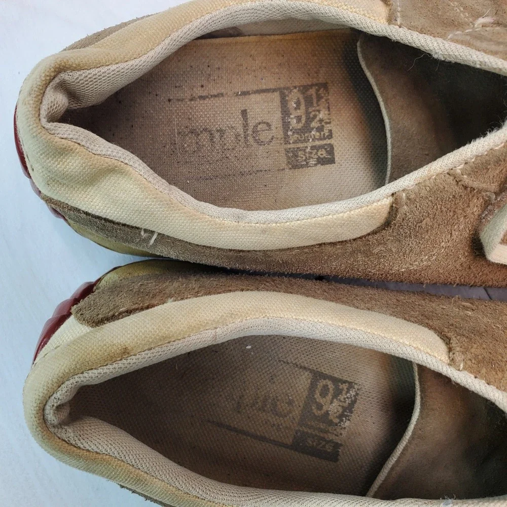 Simple Suede Lace Up Casual Sneakers Shoes Women's Size 9.5 Tan Comfort